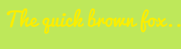 Image with Font Color FAEE02 and Background Color BEE85A